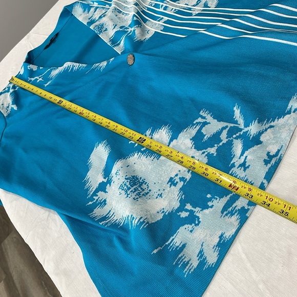 Exclusively Misook women size 3X blue cardigan abstract print decor - Picture 14 of 16